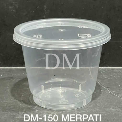 THINWALL DM CUP MERPATI - THINWALL DM CUP MERPATI 100ML 150ML +tutup - Gelas Puding - Gelas Puyo
