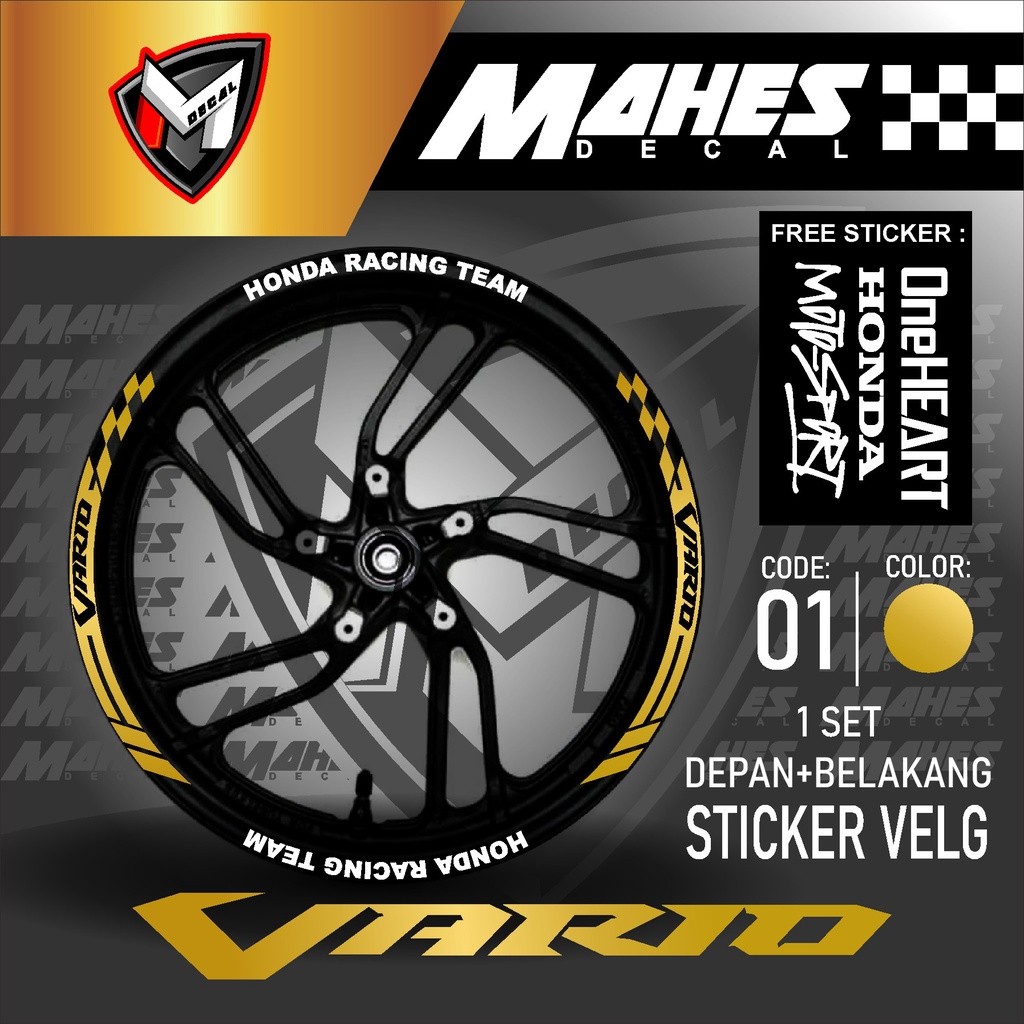 Stiker Cutting Sticker List Velg Motor Honda Vario 125 Vario 150 new Vario 110 Terbaru