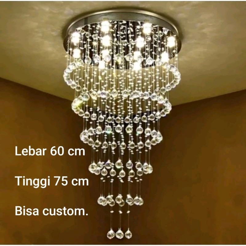 Lampu hias plafon ruang tamu ruang keluarga Lampu kristal SL4745