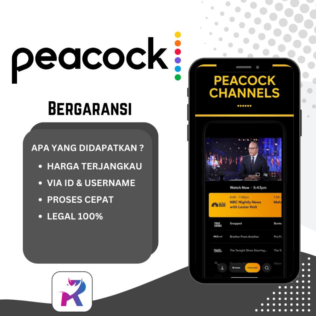 Peacock TV Premium Murah 1 Tahun Bergaransi - Stream TV & Movies