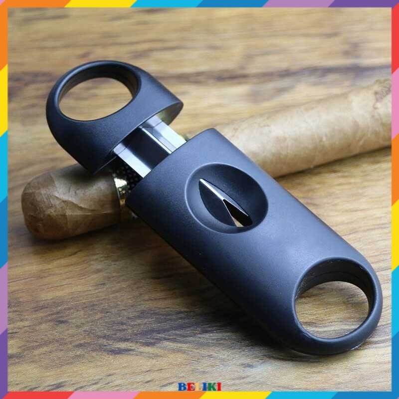 

KNIFEZER Pemotong Rokok Cerutu Cigar Cutter Guillotine Blade V Cut - 0810S