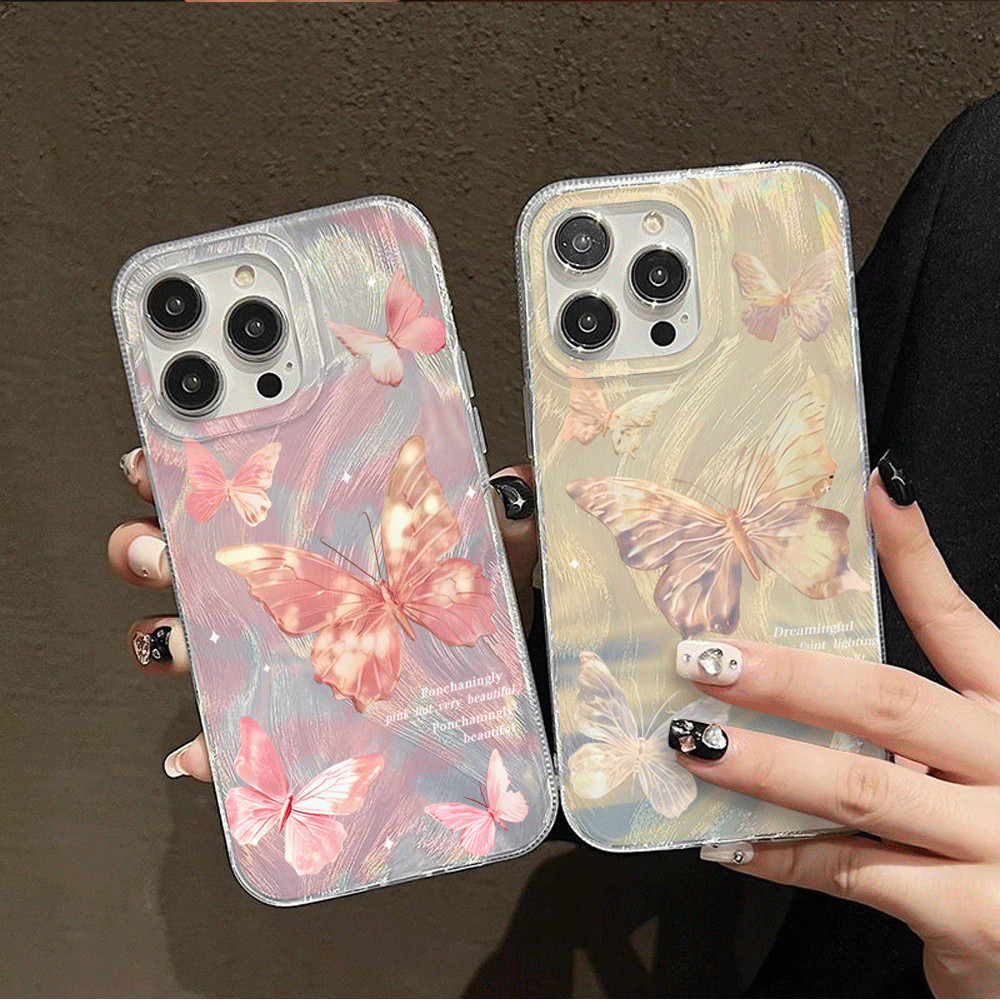 Korean Gradient Butterfly Casing hp Samsung A16 A06 A55 A35 A54 A05S A05 A15 A14 A13 A52 A04S A03S A
