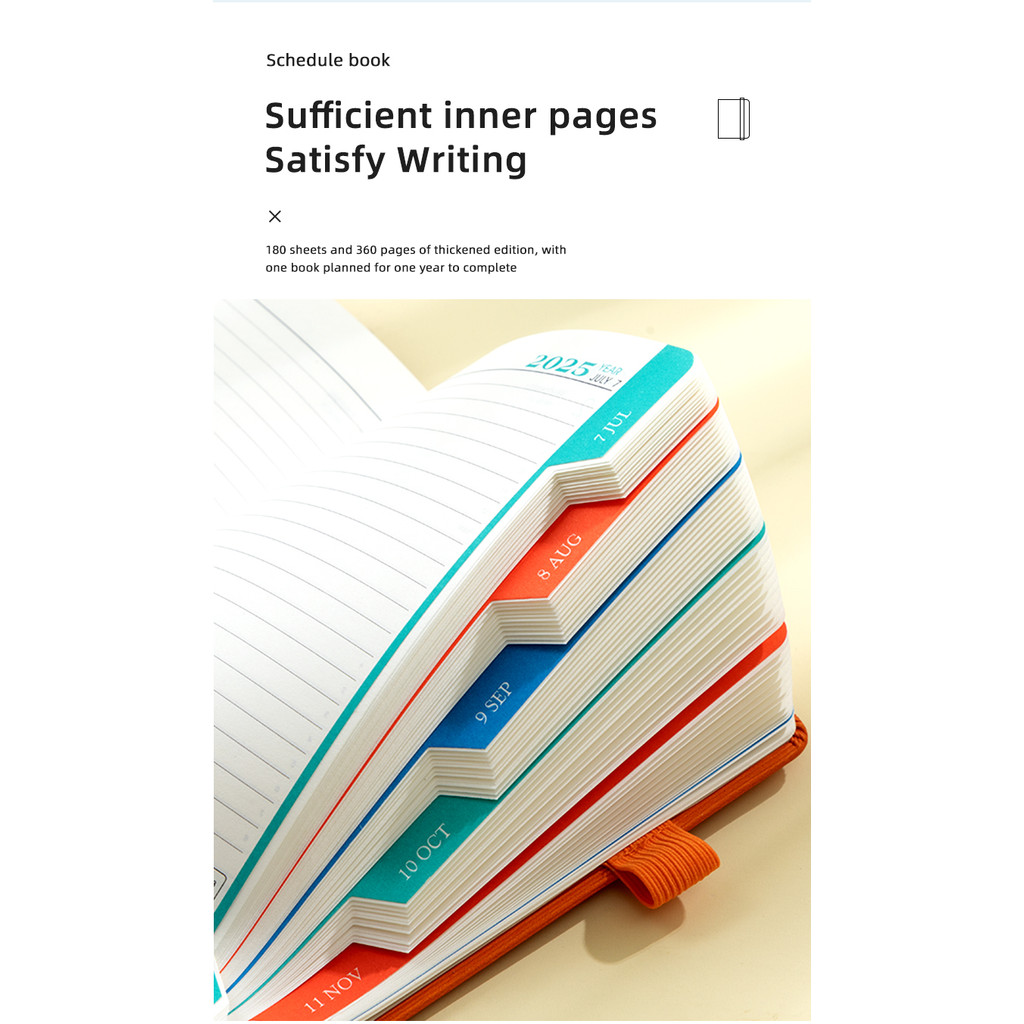 

MilL Warna Kreatif2025 Planner Agenda 160 Sheets Notebook A5 Diary Journal Notebook School