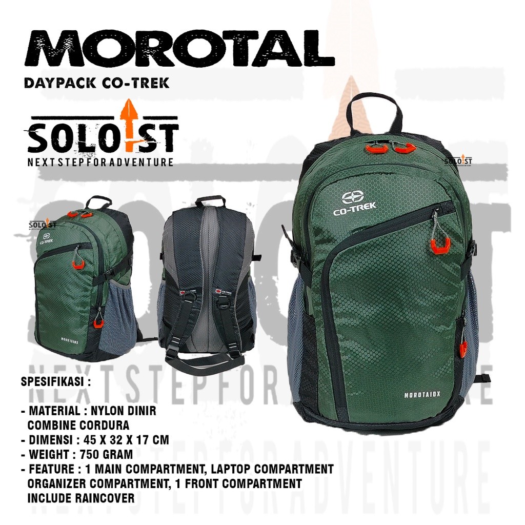 jualan/Daypack Morotai Cotrek tas punggung ransel sekolah free rain cover