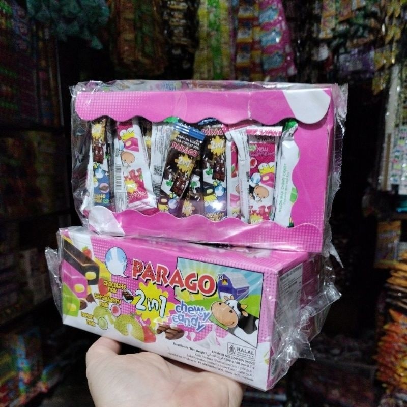 

PARAGO 2 IN 1 chewy candy Lunak mix 1 box isi 80@7g