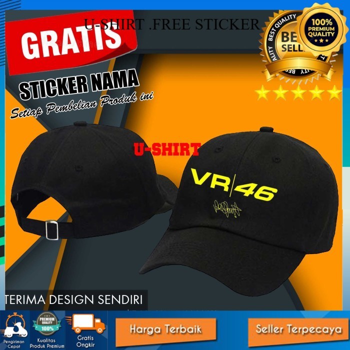KEREN TOPI BASEBALL VR-46 VR 46 ROSSI TERBARU PRIA&WANITA DISTRO U-SHIRT
