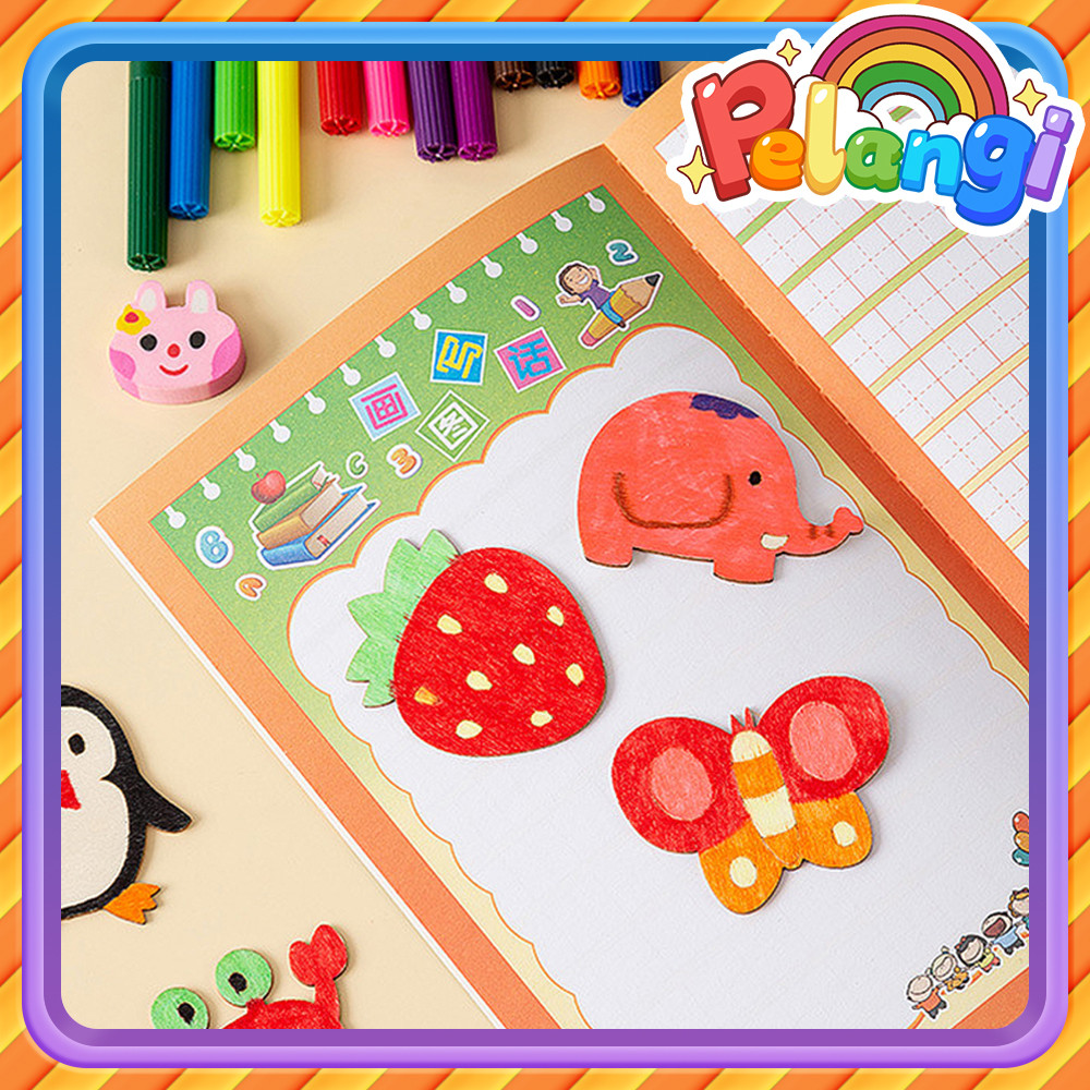 

Isi 20 Buah+2pcsPena Alat Jiplak Bahan DIY Kayu Stensil Menggambar Belajar Untuk Anak Mainan Pendidikan Untuk Tracing Gambar Kreatifitas