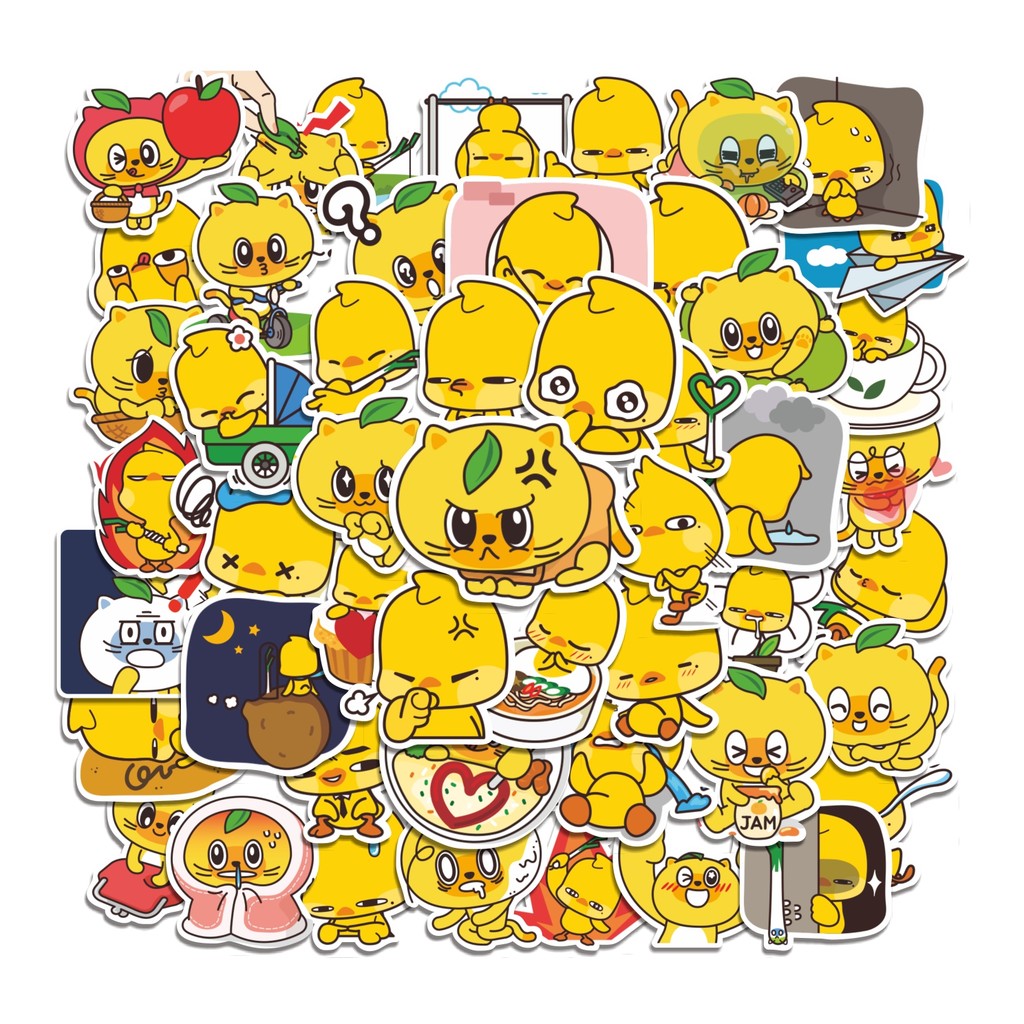 

COD 50 Pcs Stiker Yellow Dori and Nori Lucu Anti Air Untuk Dekorasi Notebook Sepeda Skateboard Handphone