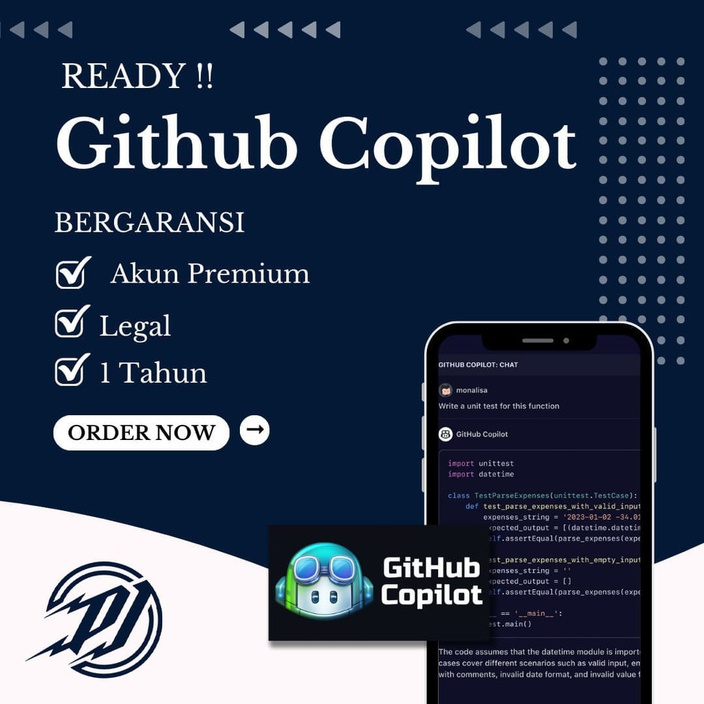 Github Copilot Premium 1 Tahun Murah Garansi Full (Toko Buka 24 Jam)