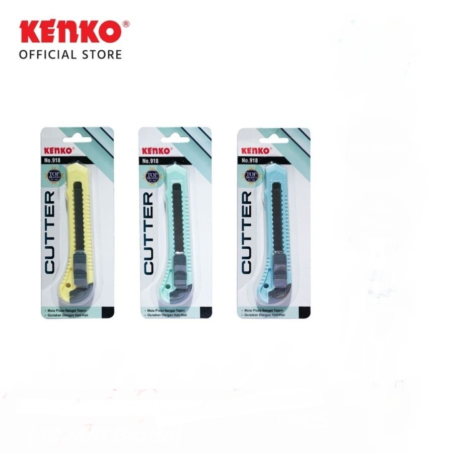 

KENKO CUTTER / PEMOTONG KERTAS NO.918 (18Mm Blade) / 3PCS