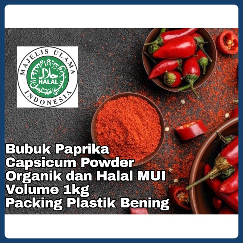 

Bubuk Paprika 1kg Capsicum Powder Halal Organik