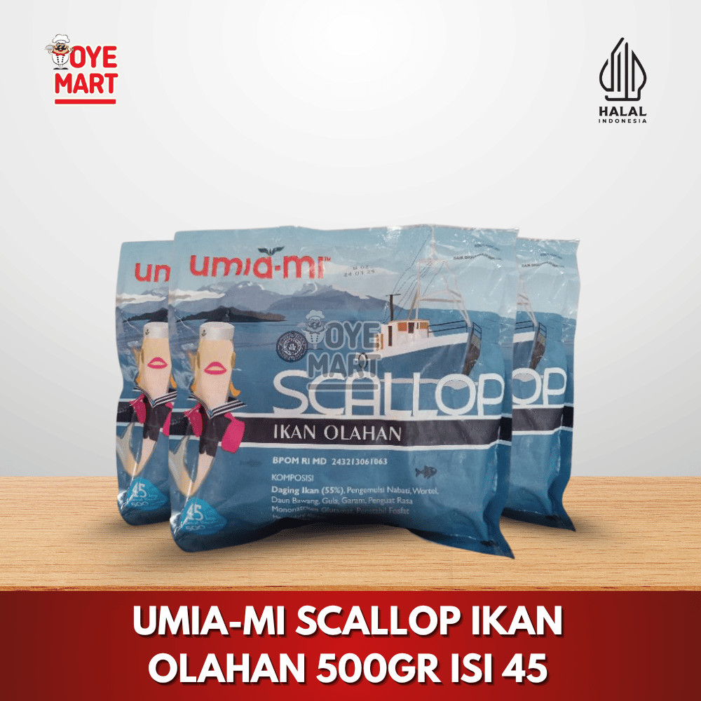 

UMIA-MI SCALLOP 500GR ISI 45 UMIAMI IKAN OLAHAN HARGA PROMO