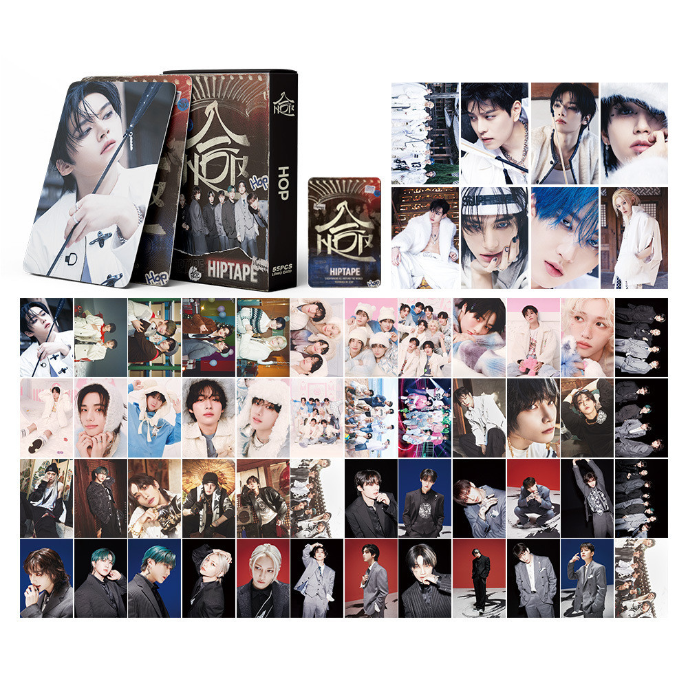 

Stray Kids 55-Piece Collectible Set – Album Postcards & Photocards for K-pop Fans