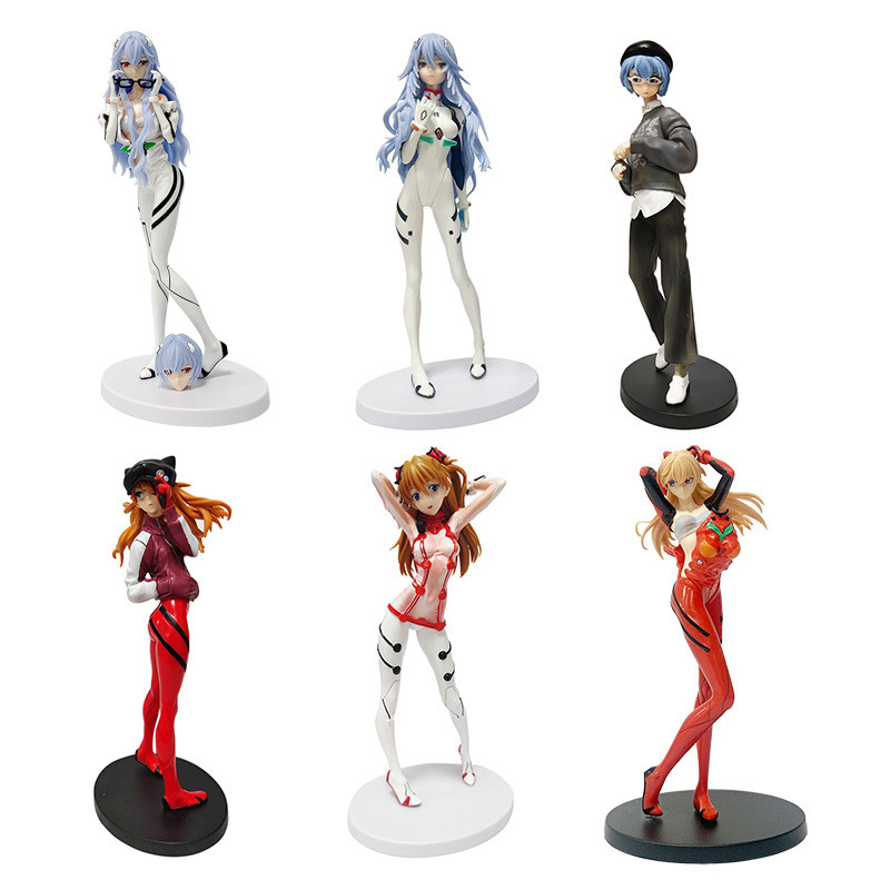 EVA Asuka Shikinami Rei Ayanami Rei Anime Action Figure Toys