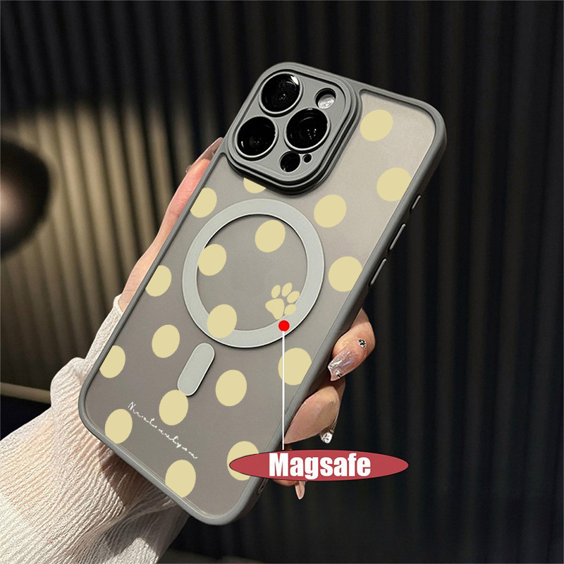 Casing hp iphone 15 promax Bekas Cakar Kuning Cerah Nirkabel magsafe Case Matte Keras untuk 11 15 14