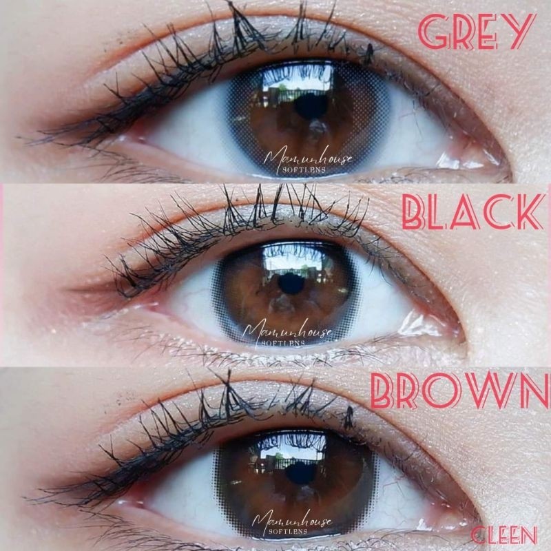 

ORIGINAL SEPASANG KITTY KAWAII MINI CLEAN CLEEN Brown black softlens SofLens softlenses