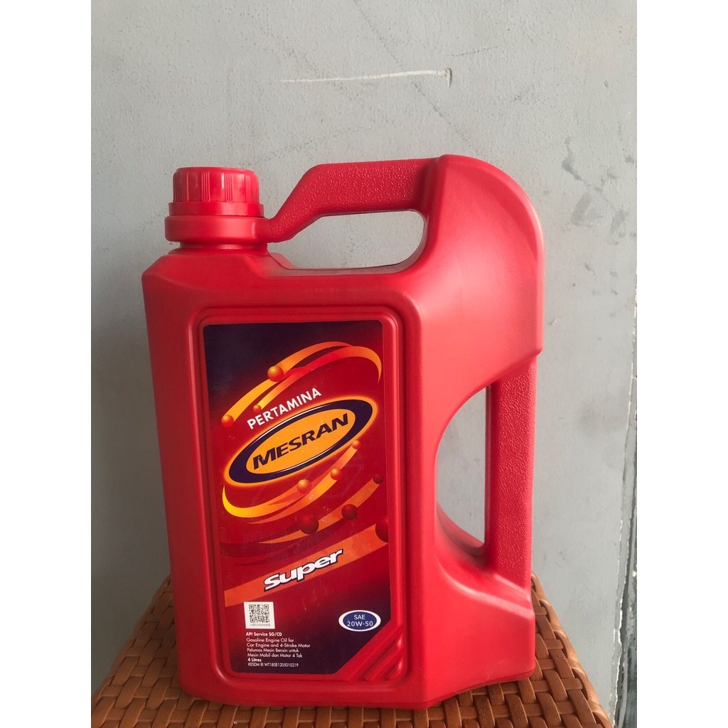 Oli Mesin Pertamina Mesran Super 20W 50 Khusus Bensin 4 Liter