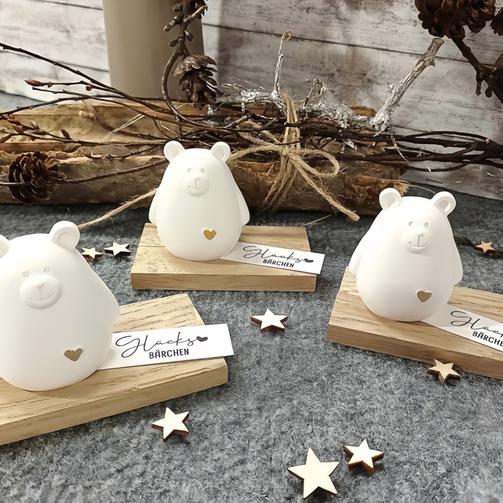 

Silicone Mold - Cute Heart Bear mould - Little Bears Doll - Cement Concrete Handmade Home Decoration Moulds , Epoxy Resin