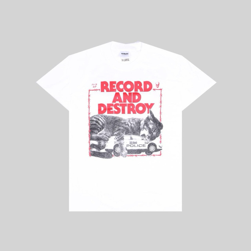 Tshirt Grimloc Catcop Kaos Band Putih Reguler