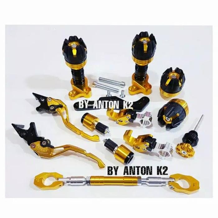 VARIASI AKSESORIS PAKET 8ITEM MOTOR PCX LOKAL/PCX ABS/PCX 150/PCX 160 - Gold, PCX150/160/ADV