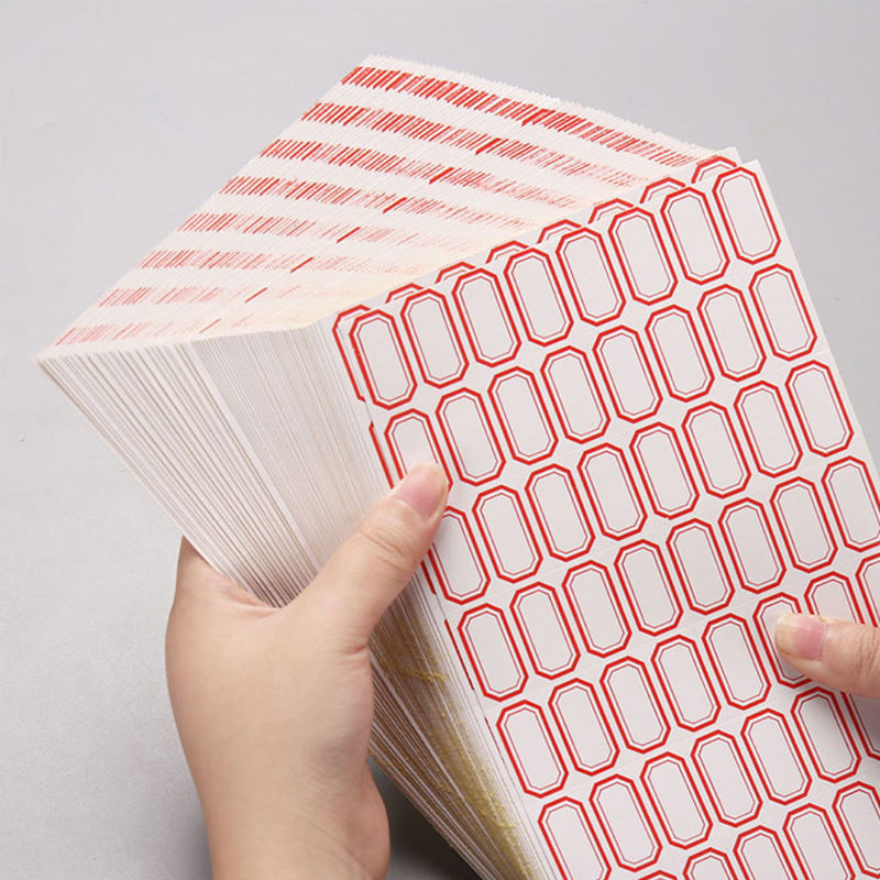 

30/50/100 Sheets Self-adhesive Label Paper Name Classified Sticker Price Tag Number Classification