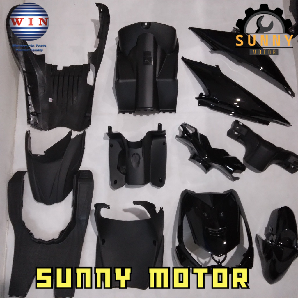 Full Body Beat Karbu KVY 2008 2009 2010 2011 Hitam WIN | complete set bodi kasar halus motor karbura