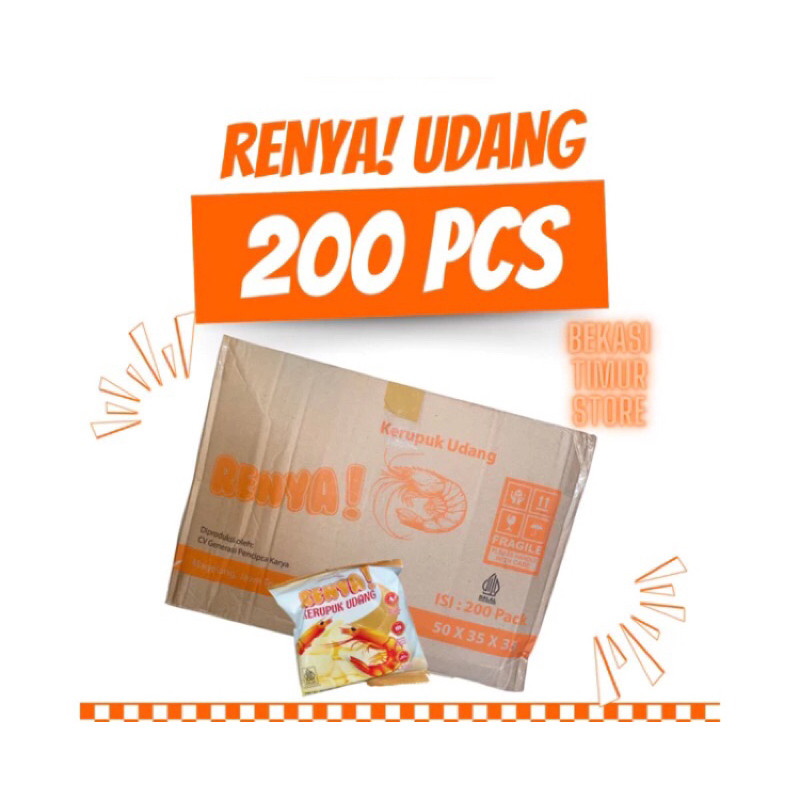 

Kerupuk Udang RENYA 10gram Siap Makan isi 200pcs ( 1 Dus )