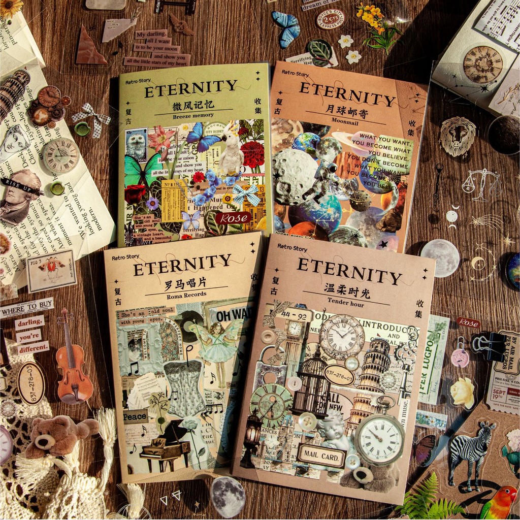 

MINKYS Retro Story 20 sheets/Piece Decorative Sticker Book Laptop Journal Photocard Stickers Kids Gift School Stationery