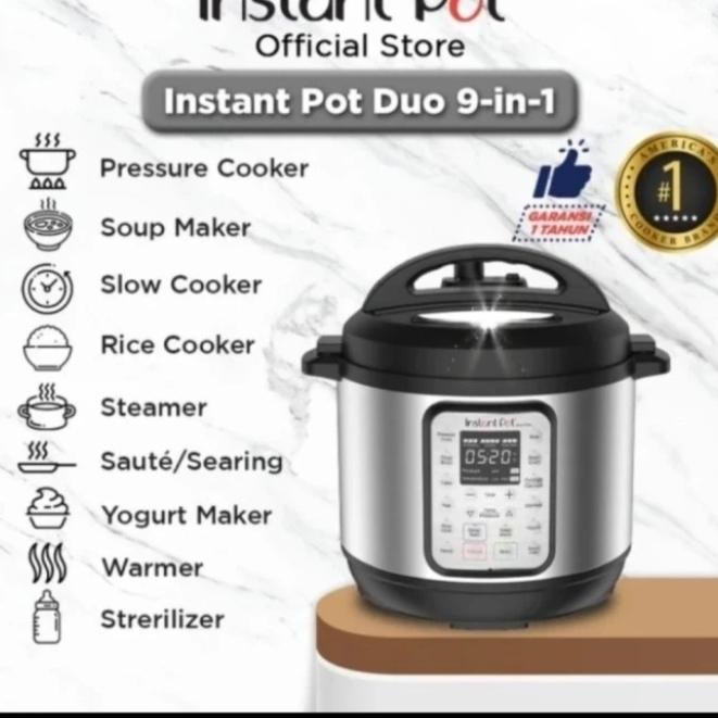 Instant Pot Duo 9 In 1 Electric Cooker  5.7 Liter
