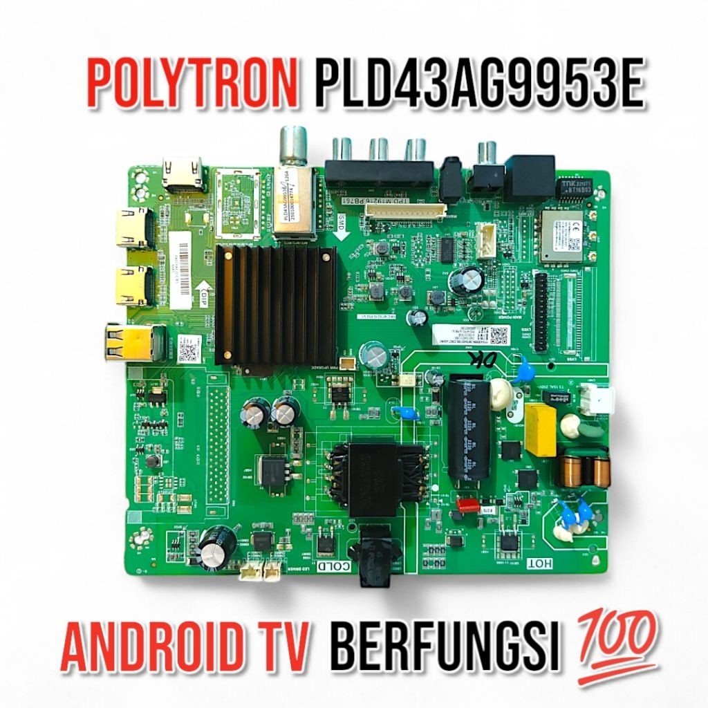 MB POLYTRON PLD43AG9953E - MAINBOARD POLYTRON PLD43AG9953E - MESIN TV POLYTRON PLD43AG9953E - PLD43A
