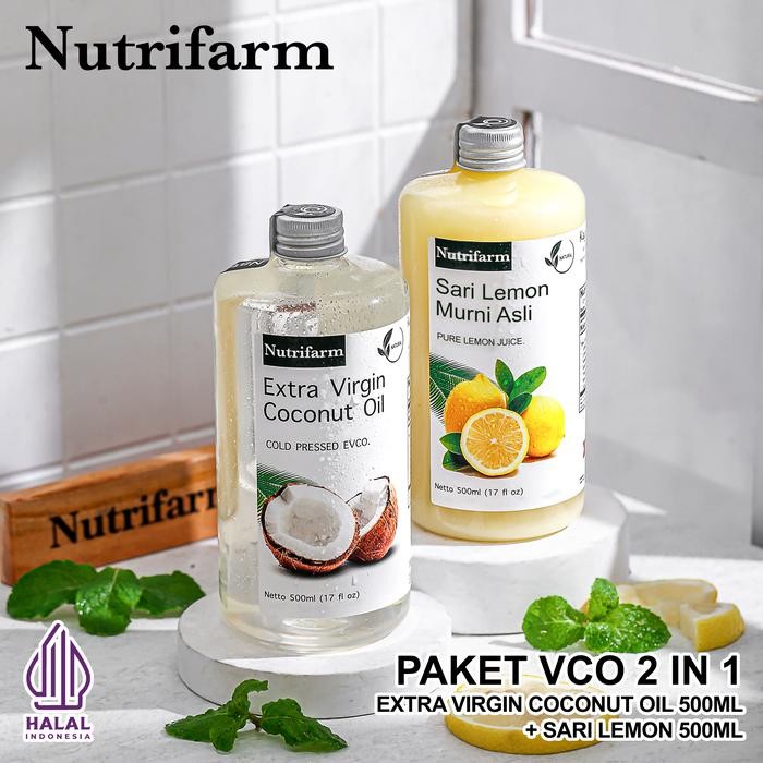 

NUTRIFARM PAKET EXTRA VIRGIN COCONUT OIL 500ML DAN SARI LEMON 500ML