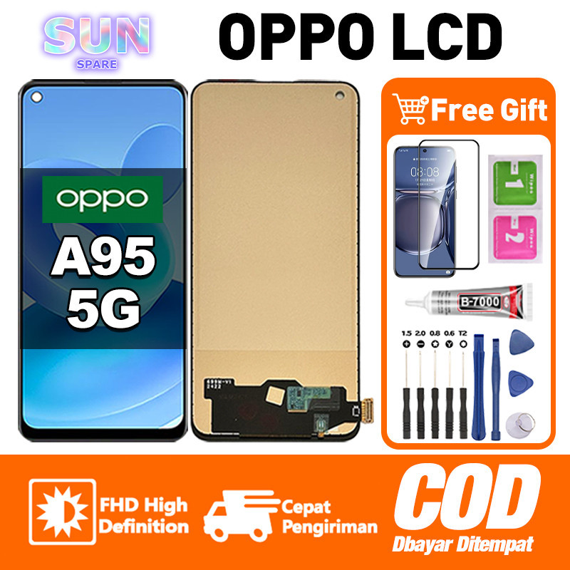 【ORIGINAL】LCD FOR OPPO A95 5G Asli Ori hp Touchscreen FHD Definition Kualitas Terbaik COD