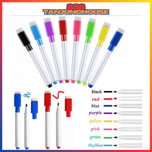 

TJH Spidol Penghapus Spidol Anak Warna Warni Wipe Clean Marker Whiteboard Marker SS190