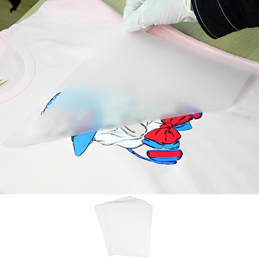 

100Pcs DTF Transfer Film A4 Size PET Transfer Paper Printable PET Film Sheets Clear Transfer Sheets Transfer Paper for T Shirts