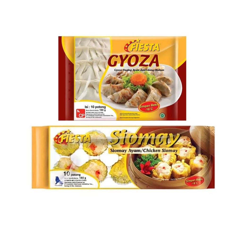 

Fiesta Gyoza ala Jepang Instant Premium 180 gram/Fiesta Siomay Ayam isi 10pcs 180gram