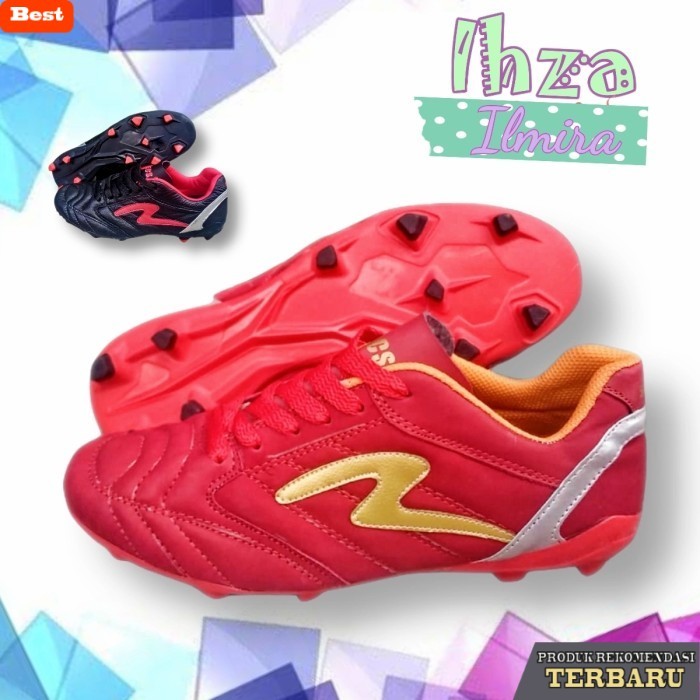 rekomendasi sepatu bola untuk kaki lebar sepatu bola Specs kulit asli 100% hitam putih merah