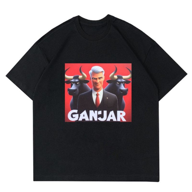 KAOS PDIP GANJAR PRANOWO | KAOS BAJU PEMILU 2024 | KAOS GAMBAR GANJAR PDIP BANTENG