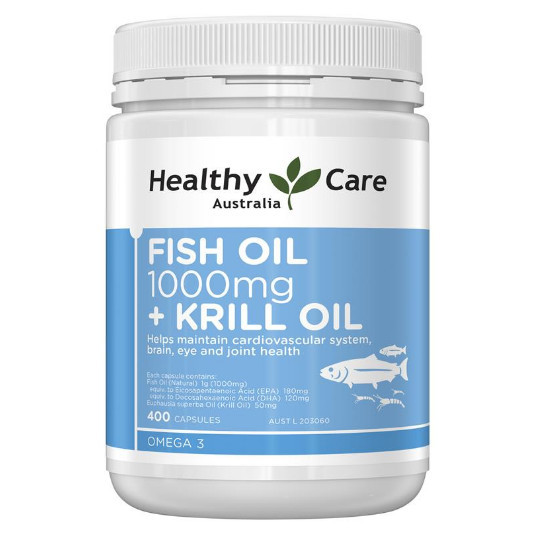 Healthy Care Fish Oil 1000mg + Krill Oil - 400caps