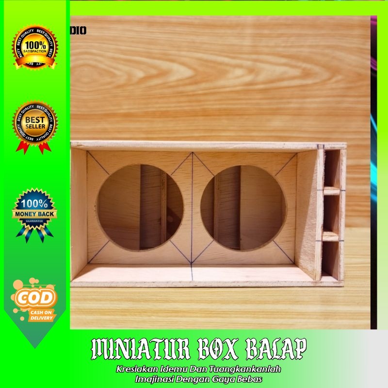 BOX SPEAKER SPL DOUBLE 4 INCH BOK AUDIO MINIATUR