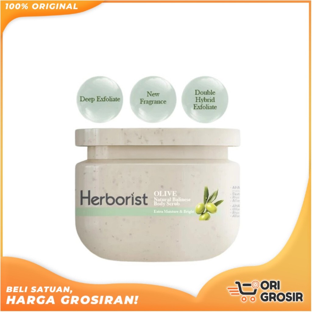 ORI GROSIR | Herborist Natural Balinese Body Scrub AHA-BHA-PHA Lulur Exfoliasi Herborist