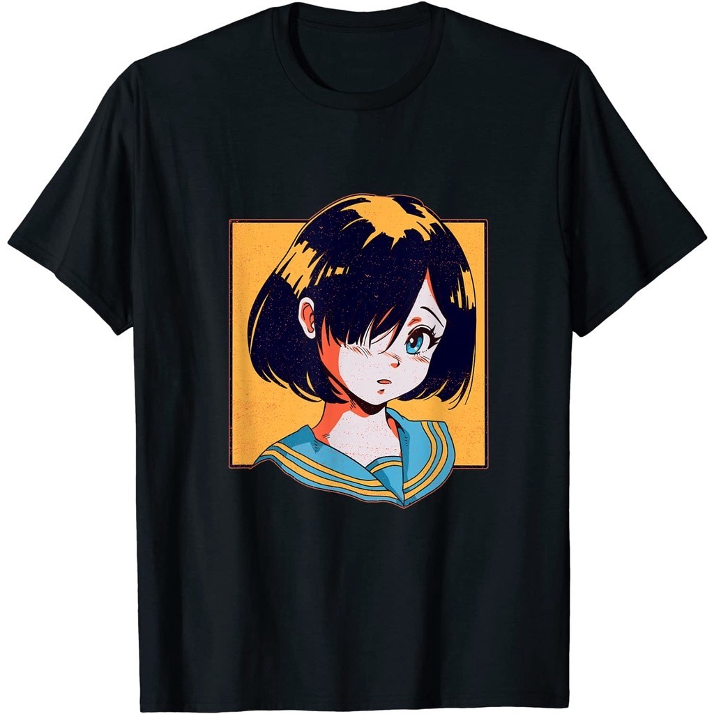 Kaos T-Shirt Unisex Baju Kaos Kawaii Anime Girl Japan Indie Japanese Combed 24s