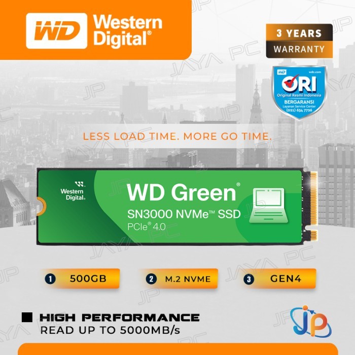 WD Green SSD SN3000 M.2 Pcie Gen4 Nvme 2280 500GB - M2 500 GB