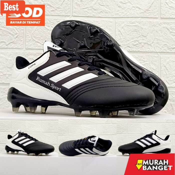 sepatu lari lokal terbaik 2025 Sepatu Bola Anak Adidas Copa 33-38 Sol Bening - Hitam Putih, 33