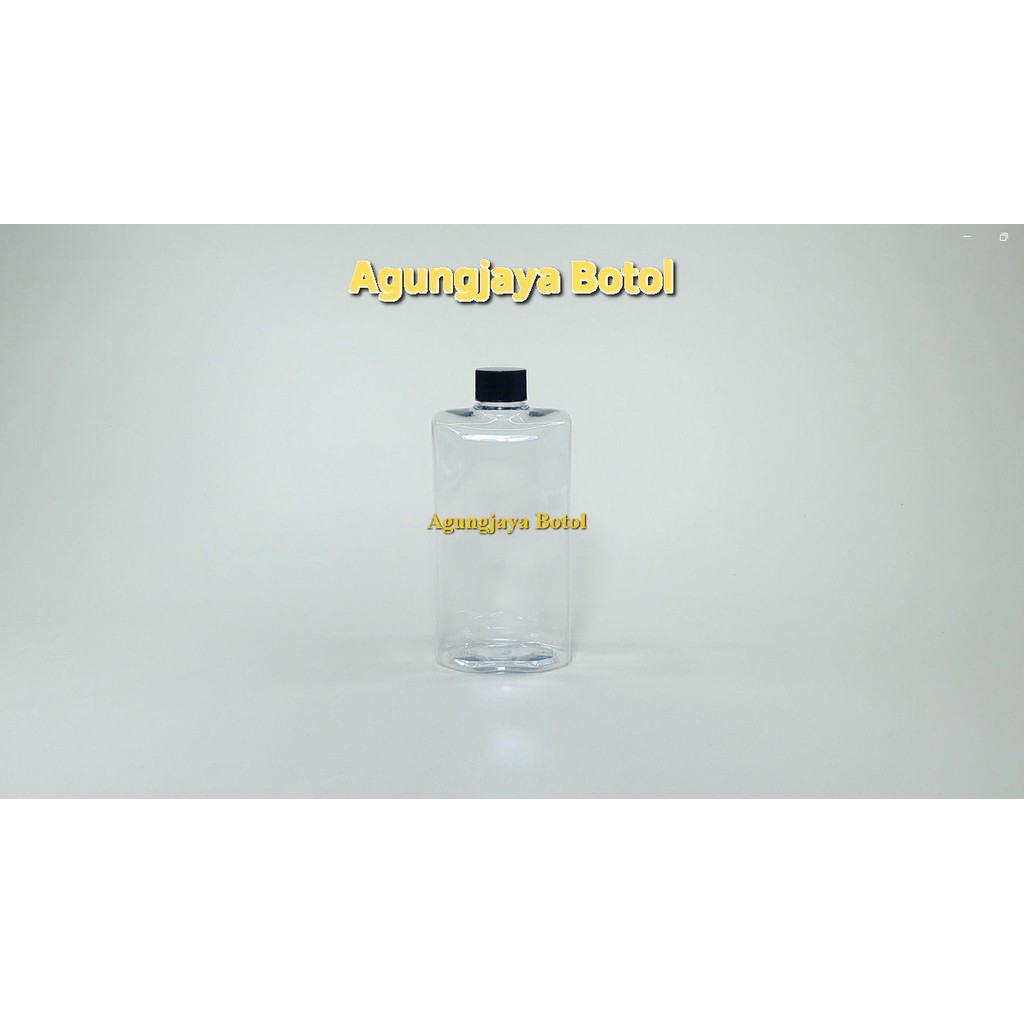 Botol 500 Ml Gepeng Natural Tutup Ulir / Botol Plastik / Botol Madu / Botol Minuman / Botol 500 ml