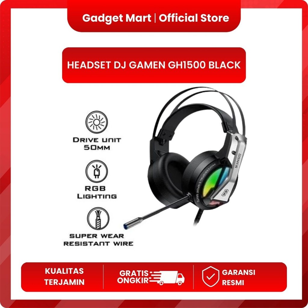 HEADSET DJ GAMEN GH1500 BLACK
