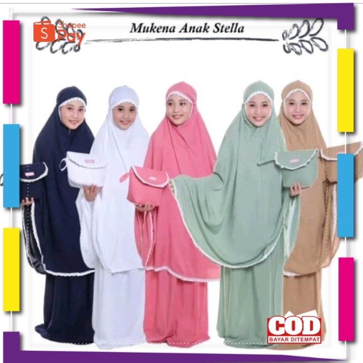 [PREMIUM ORIGINAL] MUKENA ANAK TANGGUNG TERBARU RENDA FREE TAS MUKENA / MUKENA ANAK POLOS / MUKENA A