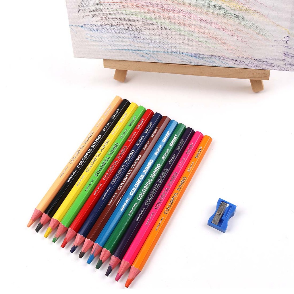 

12Pcs/Box Colour Pencils Hexagonal Rod with Pencil Sharpener Children's Drawing Pencil School Office Writing Stationery Supplies