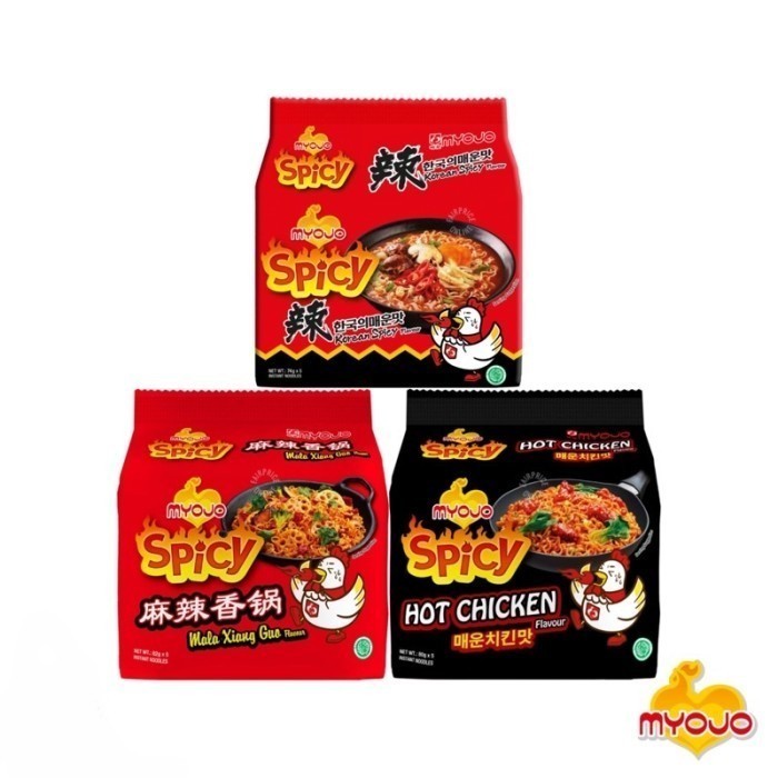 

MYOJO Spicy Instant Noodles isi 5 bungkus