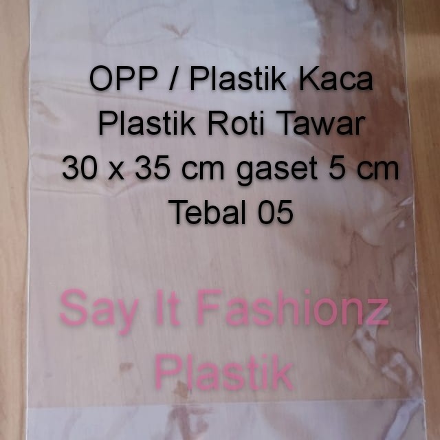 

OPP Plastik Kaca Plastik Roti Tawar Bakery 30x35cm gaset 5cm tebal 05