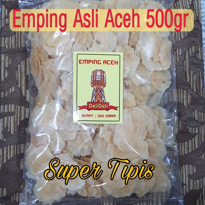 

Emping melinjo mentah grade A super tipis asli Aceh 500gram